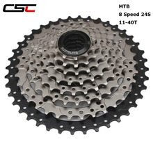 CSC Mountain Bike Cassette 8S 24S 8Speed 11-40T WIDE RATIO Freewheel Sprockets for SH1MAN0 System Bicycle Parts 2024 - buy cheap