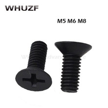 M5 M6 M8 Black Countersunk Head Plastic Screws GB819 Plastic Insulated Screws, Flat-head Nylon Cross Screws M5/6/8*10/12--40mm 2024 - buy cheap