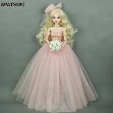 XINYI-vestido rosa y vestido de novia para muñeca de 45-50cm, accesorios de muñeca, vestido de noche para fiesta, ropa para casa de muñecas BJD 1/4, 1:4 2024 - compra barato