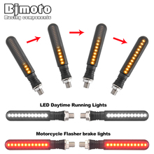 Sinal de seta para motocicleta, 4 unidades, esporte, multi-função luz led indicadores de fluxo de luz à prova d' água pisca-pisca lâmpada de freio drl 2024 - compre barato