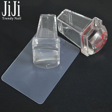 Прозрачный силиконовый штамп для ногтей и скребок, инструмент для переноса маникюра и тиснения JIND235, 1 комплект 2024 - купить недорого