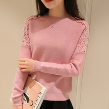 Новинка 2019, осеннее платье BianFuShan, корейский стиль, женское осеннее пальто, свитер с вырезом, свободный свитер, женский зимний 2024 - купить недорого
