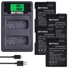 Batería de EN-EL14 EN-EL14A + cargador USB Dual LCD, Cable USB para Nikon D3100, D3200, D3300, D3400, D3500, D5600, D5100, D5200, P7000, 4 unidades 2024 - compra barato