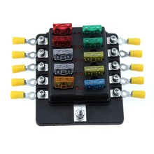 10-Way 12V 24V Blade Fuse Box Holder with LED Warning Light Kit accessories for Auto Car Boat Marine Trike 2024 - buy cheap