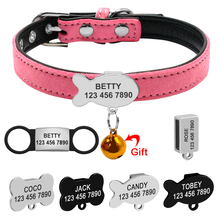 Personalized Cat Dog Collar Customized Leather Puppy Dogs ID Collar for Small Dogs With ID Tags Nameplate Free Engarving 2024 - buy cheap