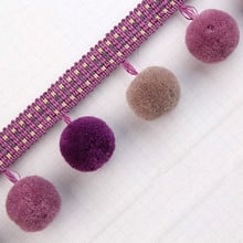 11M/Lot 6.5cm Wide Color Pompon Balls Curtain Lace Trim DIY Sewing Curtain Sofa Decorative Pompons Lace Ribbon Tassel Fringe 2024 - buy cheap