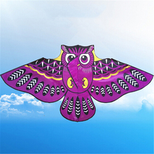 Pipa voador de coruja colorido 43x20 em, kite com linha de kite, fácil mosca, brinquedo de 50m para crianças, ferramenta para atividades ao ar livre 2024 - compre barato