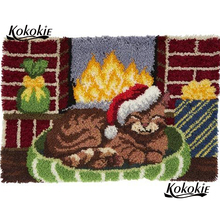 Christmas decor diy tapijt latch hook rug 3d canvas printing vloerklee Foamiran for crafts cat carpet embroidery kit accessories 2024 - buy cheap