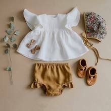 2PCS Newborn Baby Girls Striped Tops Dress Shorts Pants Briefs Outfits Clothes Summer Outfit Sleeveless Strap Flowers 2024 - buy cheap
