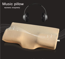 Almohada ortopédica de espuma viscoelástica para dormir de lado, cómoda, almohada inteligente de música, promoción 2024 - compra barato