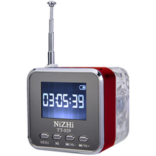 Free shipping  hotsale Portable USB mini speaker NiZHi TT029 with FM radio LED Screen Singapore packet 2024 - buy cheap