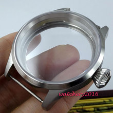 43mm caso ajuste de aço inoxidável vidro de safira eta 6497 6498 ST 3600 movimento da caixa do relógio 2024 - compre barato