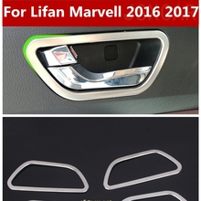 Para lifan marvell 2016 2017 capa do carro vara guarnição porta de aço inoxidável interior alça bacia quadro painel da lâmpada 4 pçs 2024 - compre barato