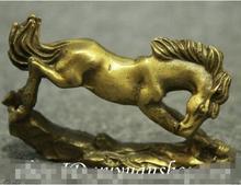 YM  306  Chinese Year Zodiac Brass Folk FengShui Wealth Running Horse Statue 2024 - buy cheap