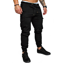 2019 Mens Joggers Pants Harem Solid Sweatpants Male Trousers Men Pocket Elastic Waist Pants Men Fashion Hip Hop Pantalon Homme 2024 - buy cheap