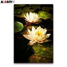 Full Round Diamond mosaic River Full Square Diamond embroidery lotusbloem Cross stitch DIY 3D Diamond painting flowers 2024 - buy cheap