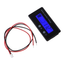 Indicador de capacidad de batería de litio, 2 en 1 voltímetro, LCD azul, 8-70V 2024 - compra barato