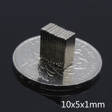 50Pcs 10 x 5 x 1 mm N35 Strong Mini Square NdFeB Rare Earth permanent Magnet 10*5*1 mm Neodymium Block Magnets 10mm x 5mm x 1mm 2024 - buy cheap