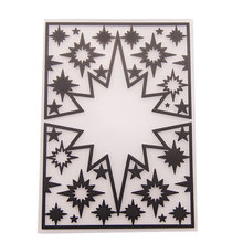Carpetas en relieve de estrellas de 10,5x14,8 cm, carpeta de plástico para álbum de recortes, Tarjeta para álbum de recortes DIY 2024 - compra barato
