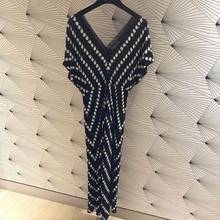 Women Daisy Print Sleeveless Black Long Dress 2019 New Summer V-neck Lace Side Split Dress 2024 - buy cheap