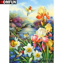 HOMFUN Full Square/Round Drill 5D DIY Diamond Painting "Flower and bird scenery" Embroidery Cross Stitch 5D Home Decor A18261 2024 - buy cheap