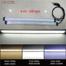 5pcs*35cm/50cm Brightness Wholesale DC 4-5V 36 SMD 5630 LED Hard Rigid LED Strip Bar Light with Aluminum shell +pc cover+dc plug 2024 - buy cheap