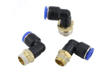 Pl4 tubo rosca macho de latão, conector rápido pneumático de 90 graus com tamanho m5 5/8 "3/8" 1/2 ", 10 peças 2024 - compre barato