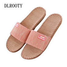 Sandalias antideslizantes transpirables para mujer, chanclas de cáñamo, zapatos informales sólidos, novedad de verano, 2019 2024 - compra barato