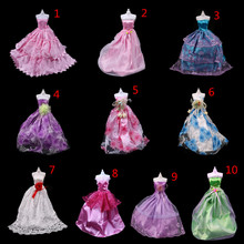 Conjunto de vestido de boda de fiesta hecho a mano, para muñeca, longitud hasta el suelo de princesa, novedad 2024 - compra barato