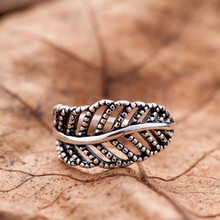 New Fashion Creative Retro Korean Style Silver Plated Jewelry Christmas Hollow Leaf Personality Opening Rings R312 2024 - buy cheap