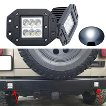 Ponto quadrado led universal, 12v, 18w, barra de luz de trabalho, amortecedor, caminhão off road, para jeep 4x4, suv, atv, luzes de trabalho 2024 - compre barato