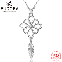 Женское Ожерелье «Ловец» Eudora, подвеска из настоящего серебра 925 пробы с прозрачным цирконием, модные ювелирные украшения из стерлингового серебра 2024 - купить недорого