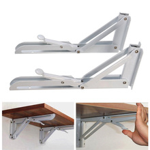 2 Pcs Folding Shelf Bracket Wall Mount Table Hinge Stainless Steel Spring Loaded Supports ALI88 2024 - buy cheap