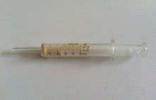 Amostra de vidro do injetor da seringa 5 ml que dispensa com a medicina química da tinta seringas de vidro de grande diâmetro 2024 - compre barato