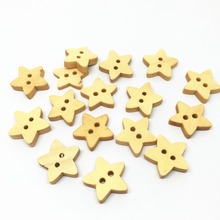 1000pcs Natural Star Wood Buttons 2 Holes Sewing Baby Fancy Button 13mm Embellishments Cardmaking Scrapbooking 2024 - buy cheap