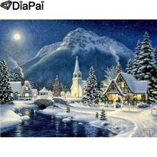 DIAPAI 5D DIY Diamond Painting 100% Full Square/Round Drill "Snow moon scenery" Diamond Embroidery Cross Stitch 3D Decor A22049 2024 - buy cheap