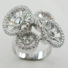 Кольцо из серебра с белым кристаллом циркония, размеры 6 7 8 9 10 A22 2024 - купить недорого