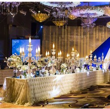 Candelabros de cristal acrílico para mesa de pasillo, candelabros de boda de 31 ", 10 unids/lote 2024 - compra barato