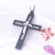 316L Stainless Steel Cross Pendant  With Free Stainless Steel Necklace CS026 2024 - buy cheap