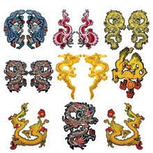 Lychee Chinese Dragon Embroidered Patches Creative Red Blue Applique Handmade DIY Clothes Sewing Supplies Accessories 2024 - buy cheap