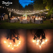 Dachan-luzes de natal para festa, g40, área externa, decoração, à prova d'água, cordas de luz, para casamento