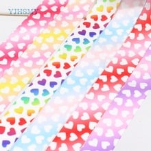 YJHSMY D-17306-1102,10 yards,25 mm Heart-shaped Printed riband ribbon Wedding Accessories,gift wrap,DIY handmade Material 2024 - buy cheap