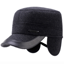 HT1868 Flat Top Winter Caps for Men Warm Wool Blend Winter Baseball Hats for Men Leather Brim Men Baseball Cap Felt Dad Hat 2024 - buy cheap