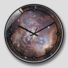 Relógio de parede de céu estrelado, universo galaxy, vidro e metal, movimento silencioso, relógio de parede, quarto de crianças, museu, tema, estacionamento, decorativo 2024 - compre barato