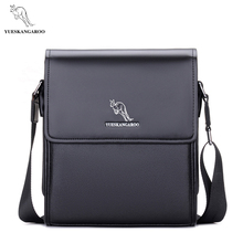 Сумка-мессенджер YUES KANGAROO для мужчин, повседневная винтажная кожаная сумочка на плечо от известного бренда, деловой портфель через плечо 2024 - купить недорого