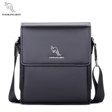 YUES KANGAROO Men Messenger Bag Famous Brand Casual Shoulder Bags Vintage Leather Bag Business Briefcase Crossbody Bag For Male 2024 - buy cheap