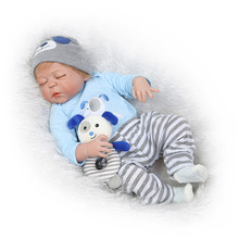 57 см 100% силикон Reborn babies bebe alive реалистичный поддельный младенец bebe живой мальчик кукла подарок игрушка bonecas brinquedos подарки 2024 - купить недорого