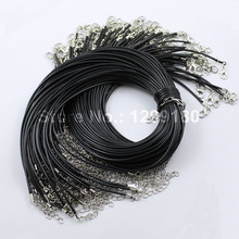 50pcs/lot 17-19 Inch Adjustable Black Necklace Korea Wax rope Cord String 1.5mm For DIY Jewelry Making (K01715) 2024 - buy cheap