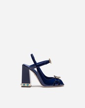 Luxurious woman king blue patent leather chunky high heel sandal large blue diamonds buckle chunky sandal blue buckle sandal 2024 - buy cheap