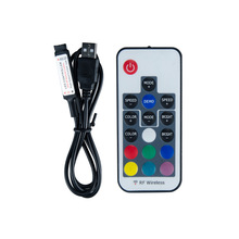 USB RGB LED Controller 17key 12A RF Wireless Mini Remote Controller for RGB 3528 5050 smd Led Strip tape lighting 5-24V 2024 - buy cheap